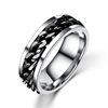 Ring, chain for beloved, one bead bracelet stainless steel, internet celebrity