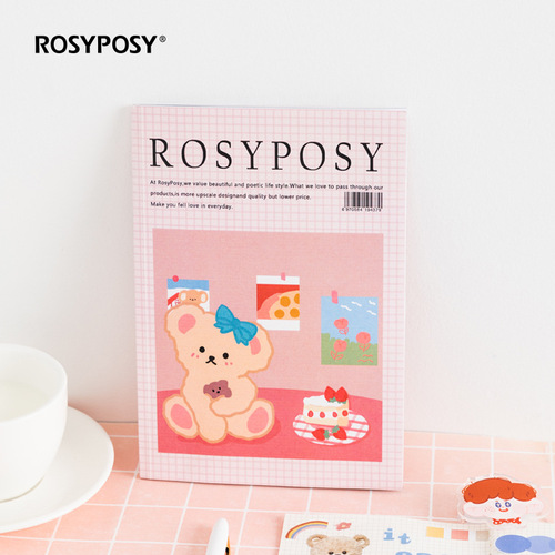 Rosy Posy Gentle Lifestyle Magazine Notebook Material Diary Sticker DIY Handwritten Decoration Sticker