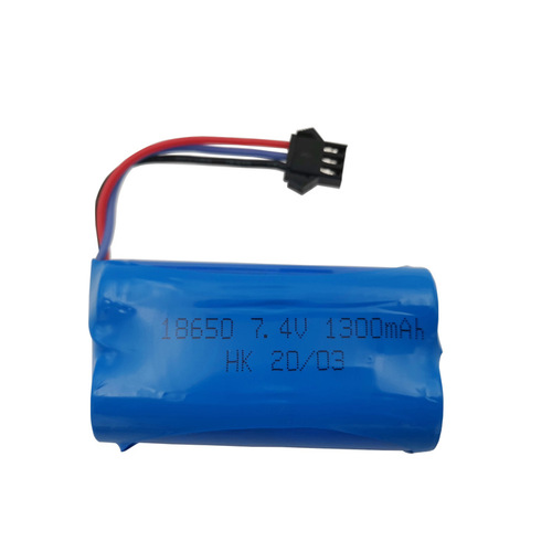 18650 lithium battery 7.4V 1300mAH induction twist car deformation car gesture remote control climbing SM-3P plug