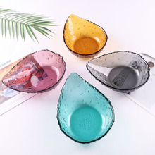 玻璃碗轻奢金边餐具蔬菜沙拉碗盘家用创意水滴异形早餐燕麦水果碗