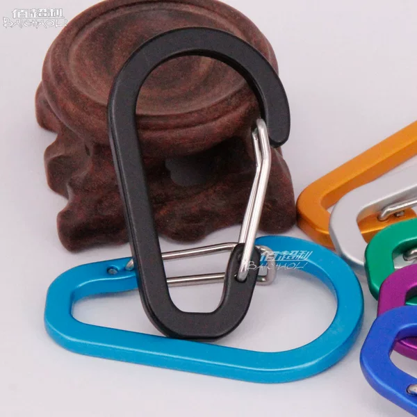 Baichaoli No. 5 D-type flat steel buckle aluminum alloy carabiner clothing daily necessities accessories