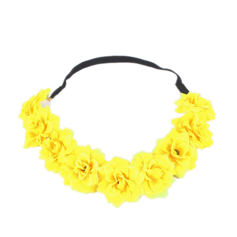 Nueva Europa y América vacaciones junto al mar accesorios para el cabello FIESTA DE Halloween Garland oro plata flor tocado banda de pelo para las mujeres