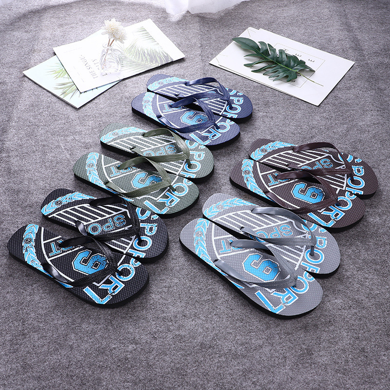 Beach Flip-Flops Men's Casual Fashionable Home Outdoor Wear Sandals Fashionable Brand Distinctive Theme Summer Flip-Flops