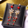 Retro silver needle, earrings from pearl, silver 925 sample, wholesale