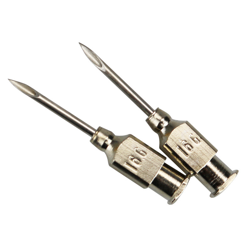 Cabeza de aguja veterinaria importada americana 304 aguja de acero inoxidable cerdo ganado ovino cría de animales vacuna veterinaria jeringa aguja