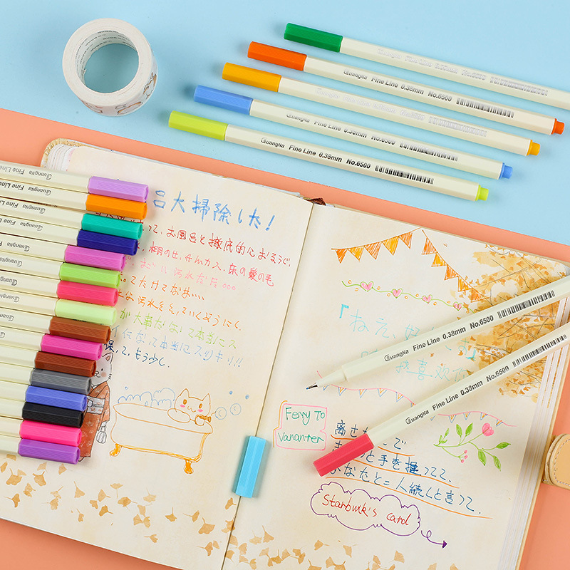 Guangna 6500 arte pluma de gancho de color 15 traje de color pluma de esquema de color pluma 10 traje de color