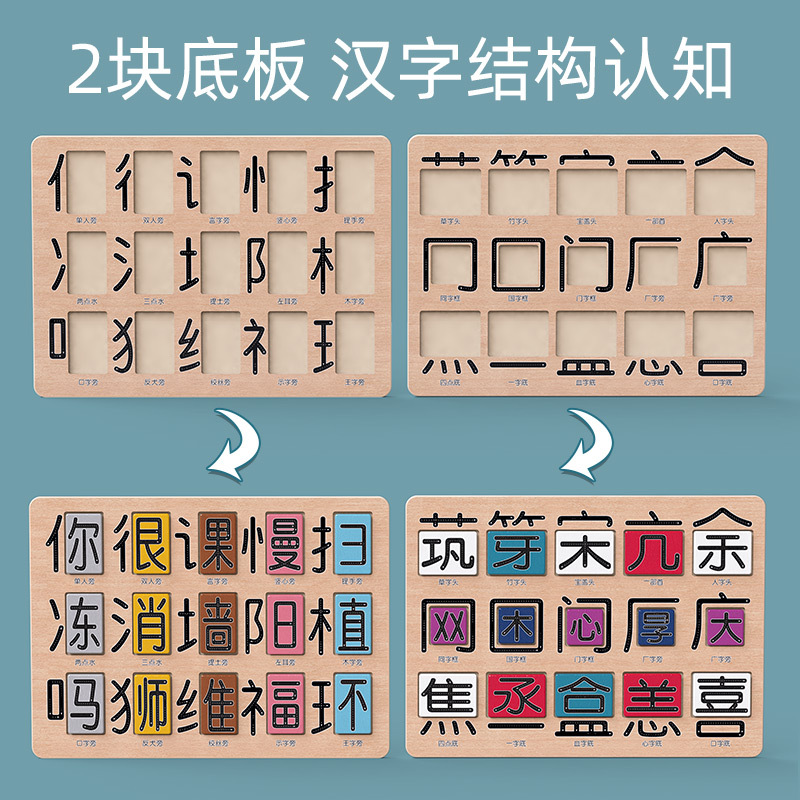 Educación temprana para niños, educación preescolar de doble cara de madera, dominó 1.15, aprendizaje de caracteres chinos, reconocimiento de dominó, juguetes educativos