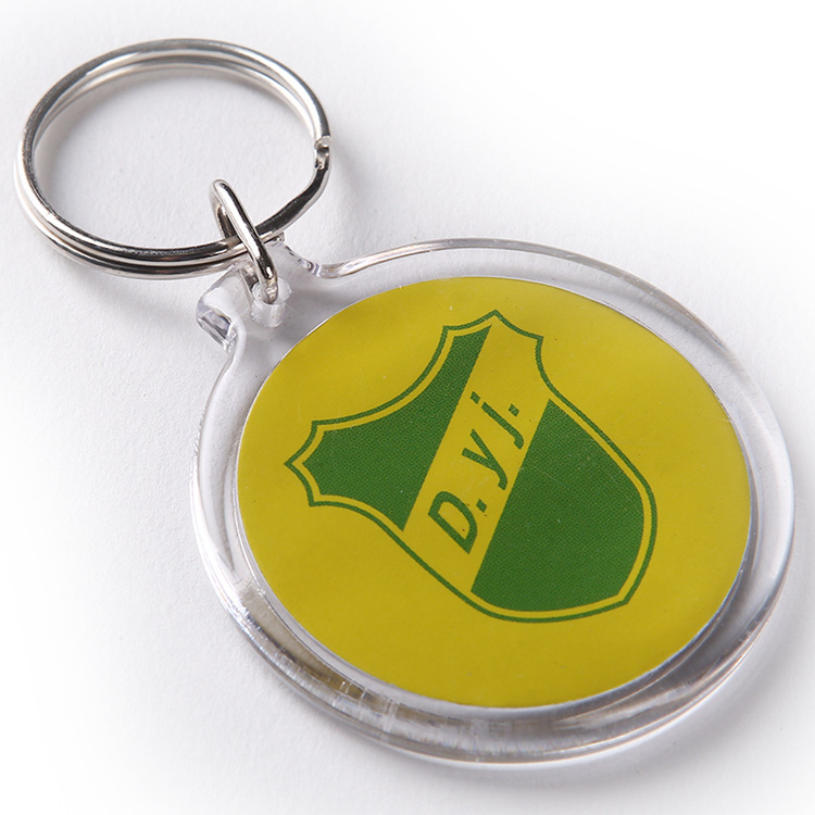Creative Scenic Spot Blank Photo Frame Acrylic Keychain Spot DIY Round Outer Diameter 4.7cm and 4.5cm