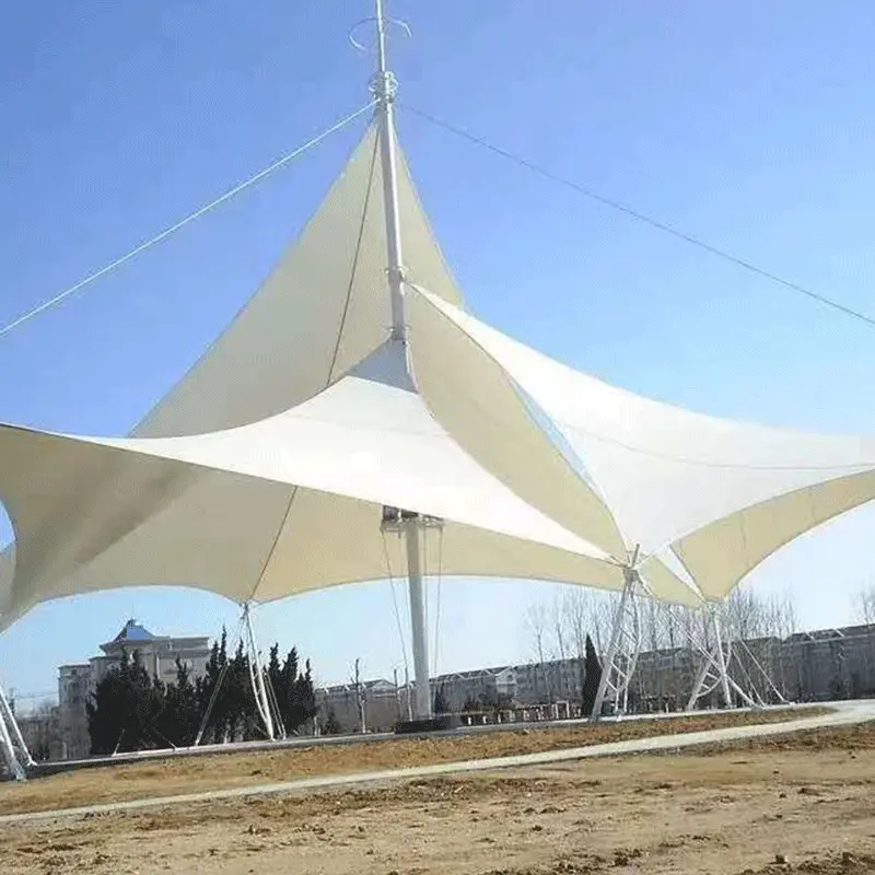 户外公园景观棚膜结构景观棚 景区游乐园遮阳张拉膜结构设计安装