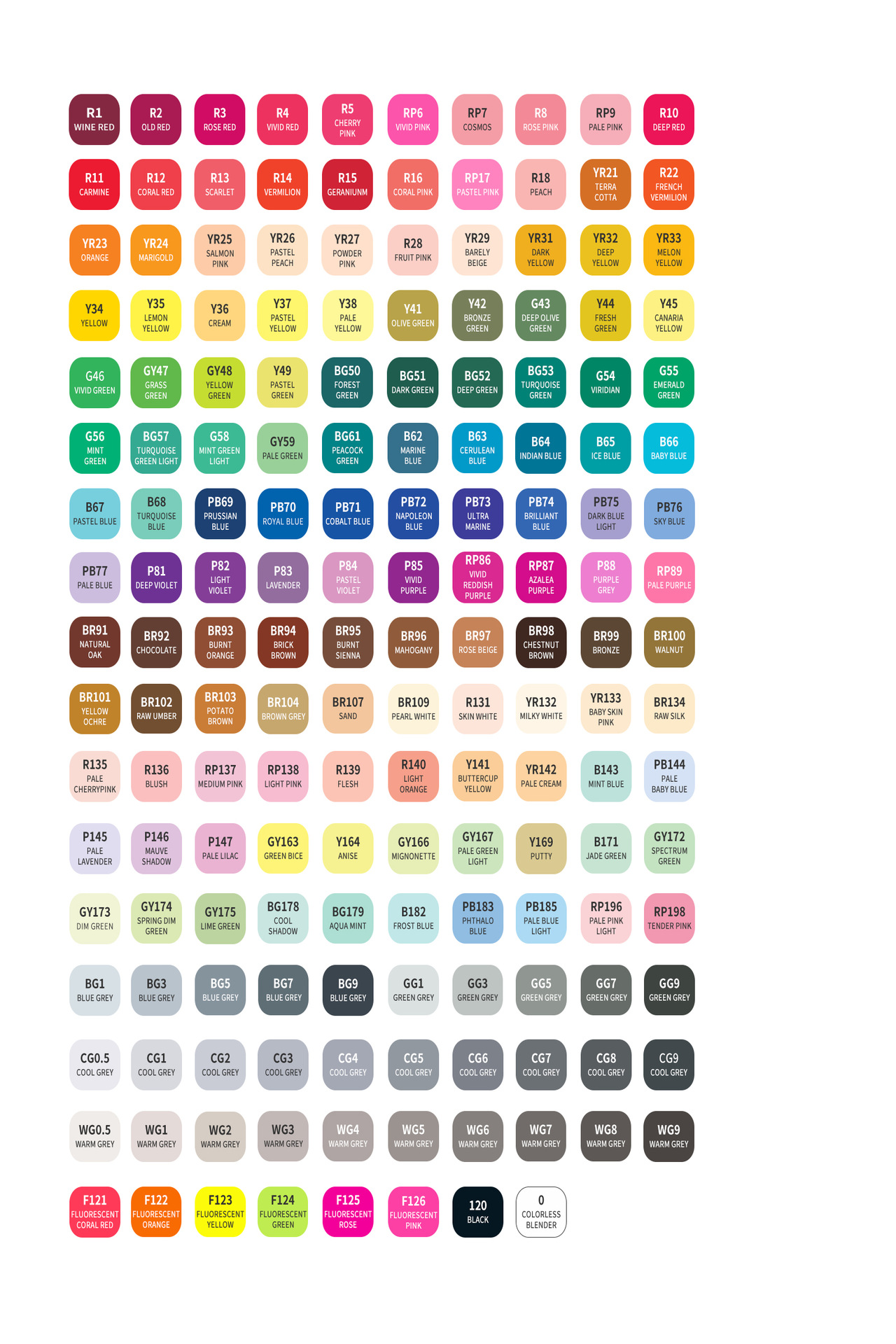 [블랙 로드] 풀 컬러 168 색 (80 색 필통 2 개)