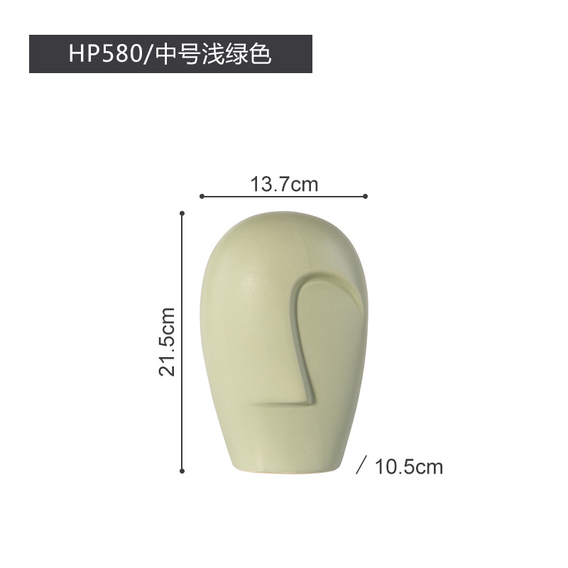 Moda personalizada creativa Cerámica Arte Abstracto salón dormitorio Home Office estudio chica decoración de la cara