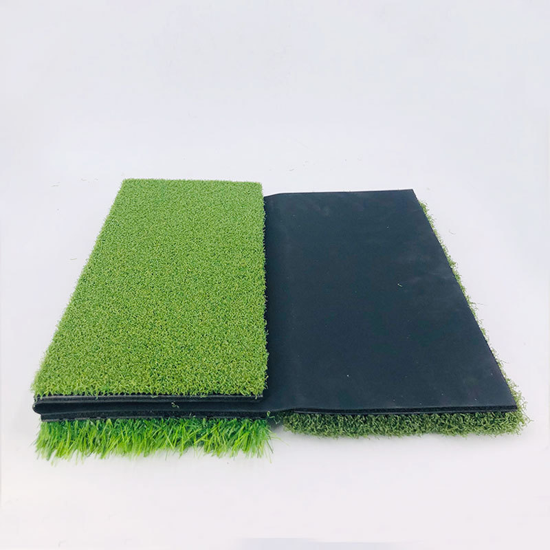 Golf combinación golpear Mat tres hierba combinación swing Mat plegable interior Golf práctica Mat fábrica al por mayor