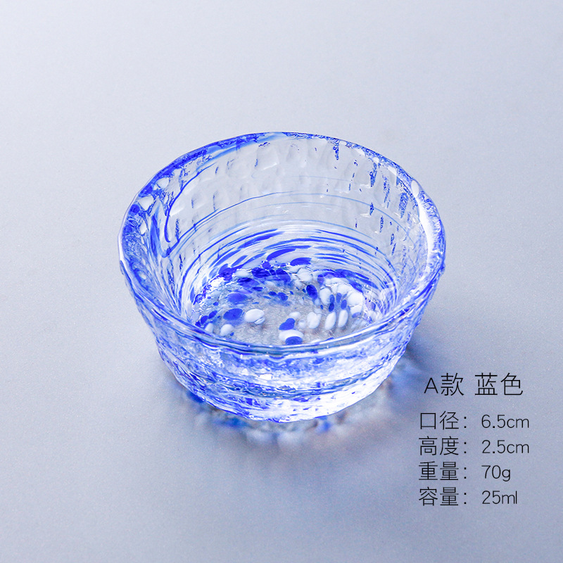 Venta directa de fábrica nuevo color gota de agua vidrio sola taza de té creativo japonés té Kung Fu juego de té maestro sola taza