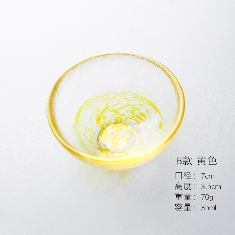 Venta directa de fábrica nuevo color gota de agua vidrio sola taza de té creativo japonés té Kung Fu juego de té maestro sola taza