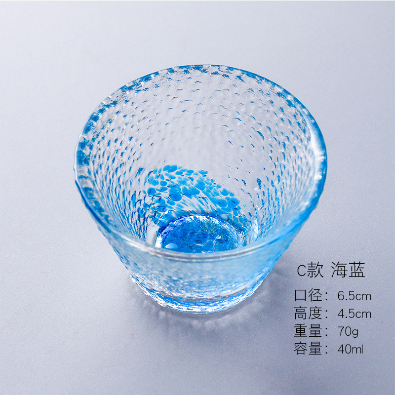 Venta directa de fábrica nuevo color gota de agua vidrio sola taza de té creativo japonés té Kung Fu juego de té maestro sola taza