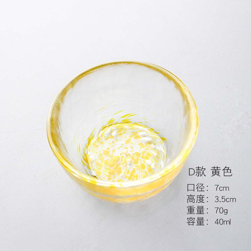 Venta directa de fábrica nuevo color gota de agua vidrio sola taza de té creativo japonés té Kung Fu juego de té maestro sola taza