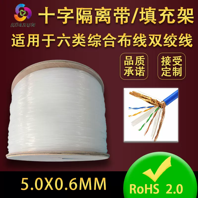 高性能 六类网线 CAT6 十字骨架芯 隔离芯 阻燃性能CMR CMP级