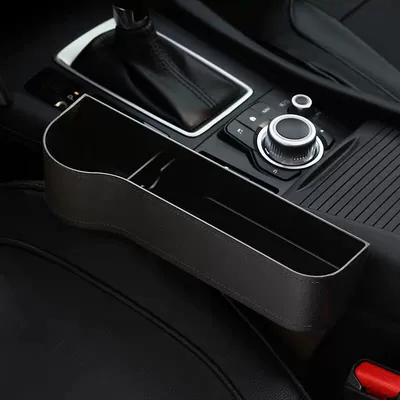 Car storage box seat gap car seat gap storage box car car interior multi-function intermediate sundries storage box (Car storage bag/box) - basic-plastic-driver-black