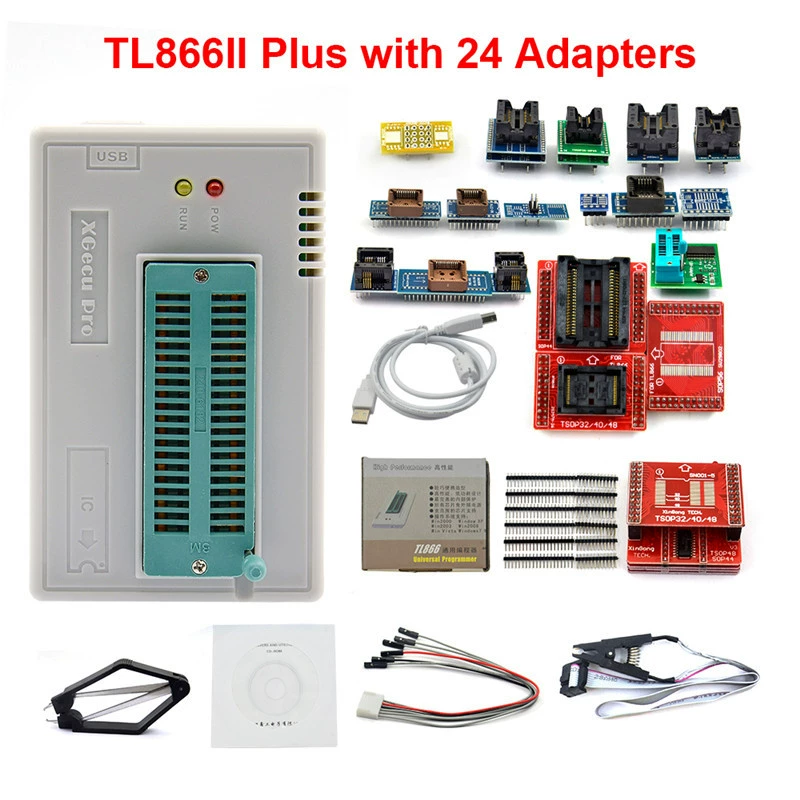 Портативная программа TL866II Plus универсальный программатор для ноутбука, материнская плата, запись BIOS с множеством спецификаций