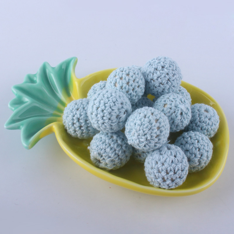 16mm de madera de algodón crochet lana Bola de comercio exterior DIY accesorios de la joyería de bolas de algodón AliExpress Amazon