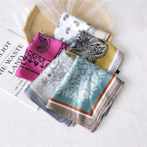 Cashew 70 Square Scarf Women's Spring Autumn and Summer Thin Scarf Versatile Gauze Korean Temperament Decoration Professional Small Scarf