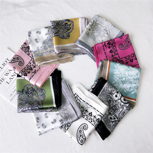 Cashew 70 Square Scarf Women's Spring Autumn and Summer Thin Scarf Versatile Gauze Korean Temperament Decoration Professional Small Scarf