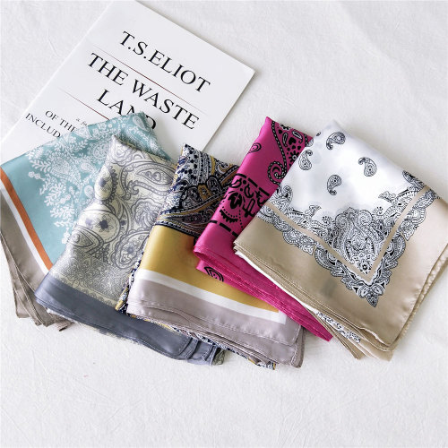 Cashew 70 Square Scarf Women's Spring Autumn and Summer Thin Scarf Versatile Gauze Korean Temperament Decoration Professional Small Scarf