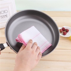 5層加厚洗碗巾 廚房家用日用百貨棉紗木纖維吸水抹布百潔布洗碗布