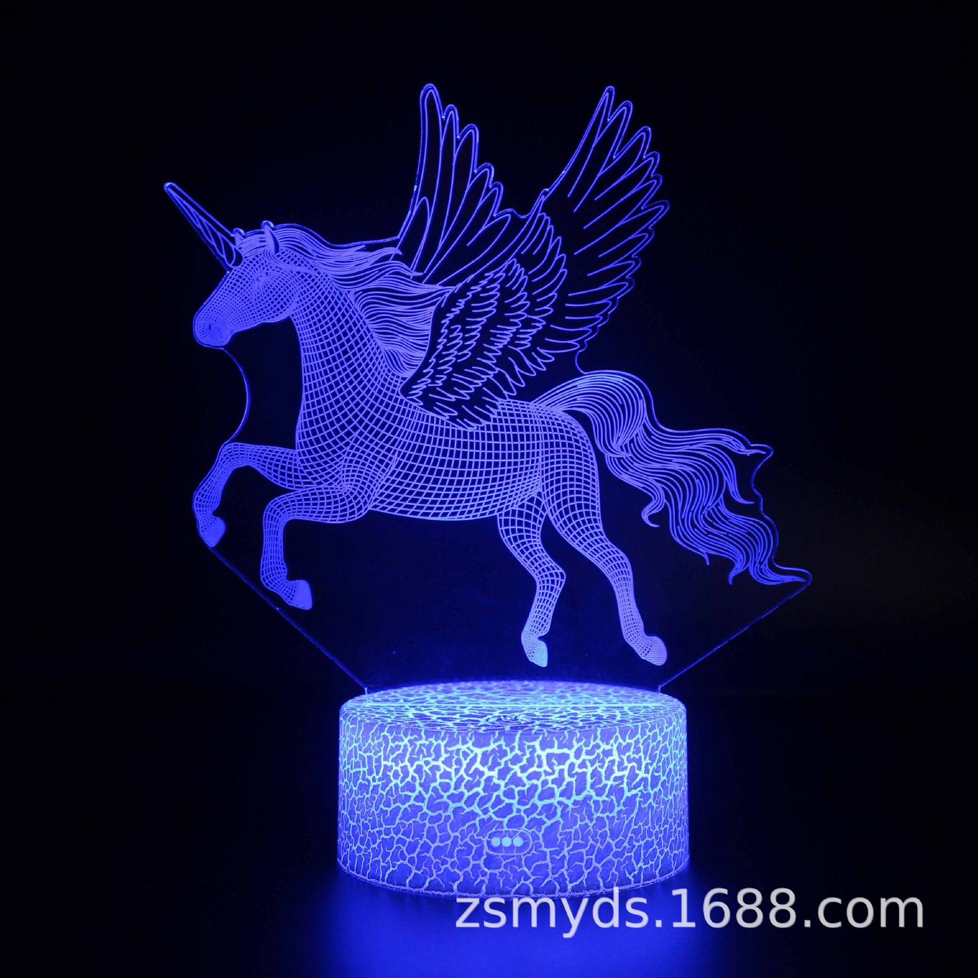 Comercio electrónico transfronterizo dedicado a la serie unicornio 3D lámpara de mesa LED lámpara de regalo creativo visual estéreo colorido luz de la noche