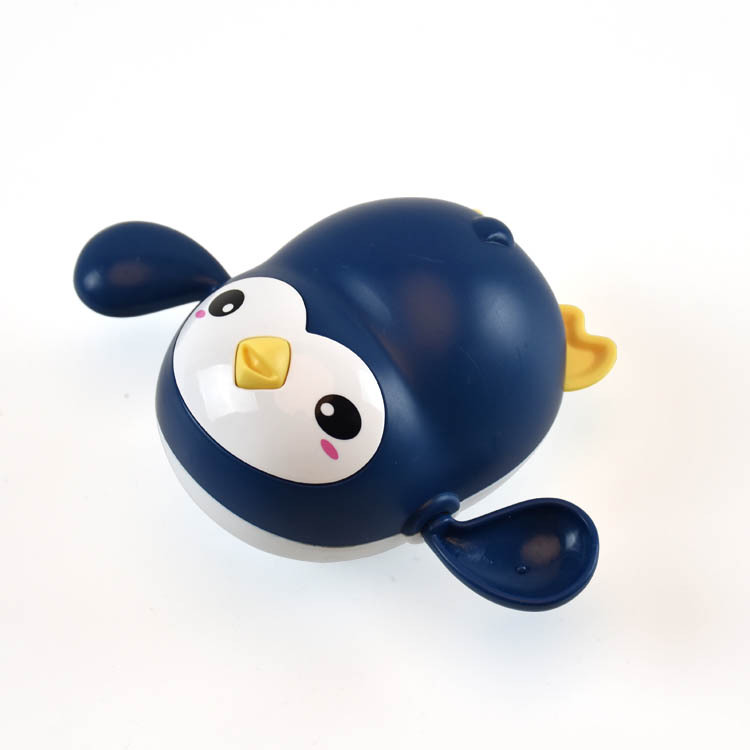 Tiktok baño juguetes de baño lindo pequeño pingüino enrollado flotante juguetes de baño para niños