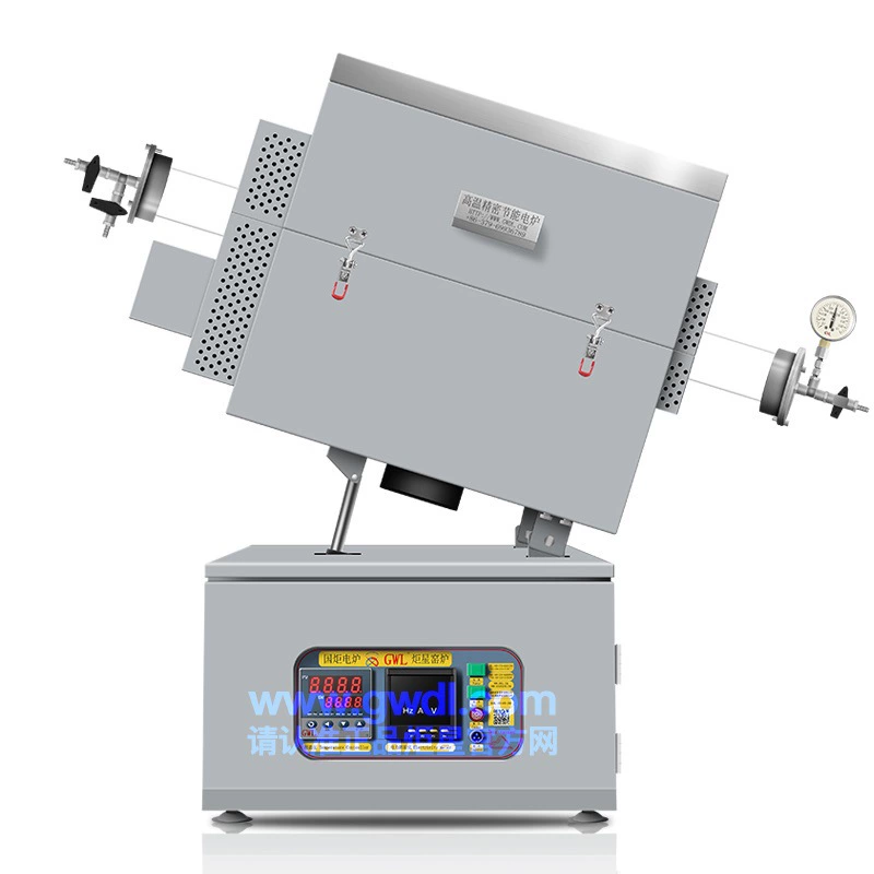 Вращающаяся наклонная трубчатая печь Вакуумная атмосферная ротационная печь Вращающаяся трубчатая атмосферная печь Вакуумная трубчатая муфельная печь