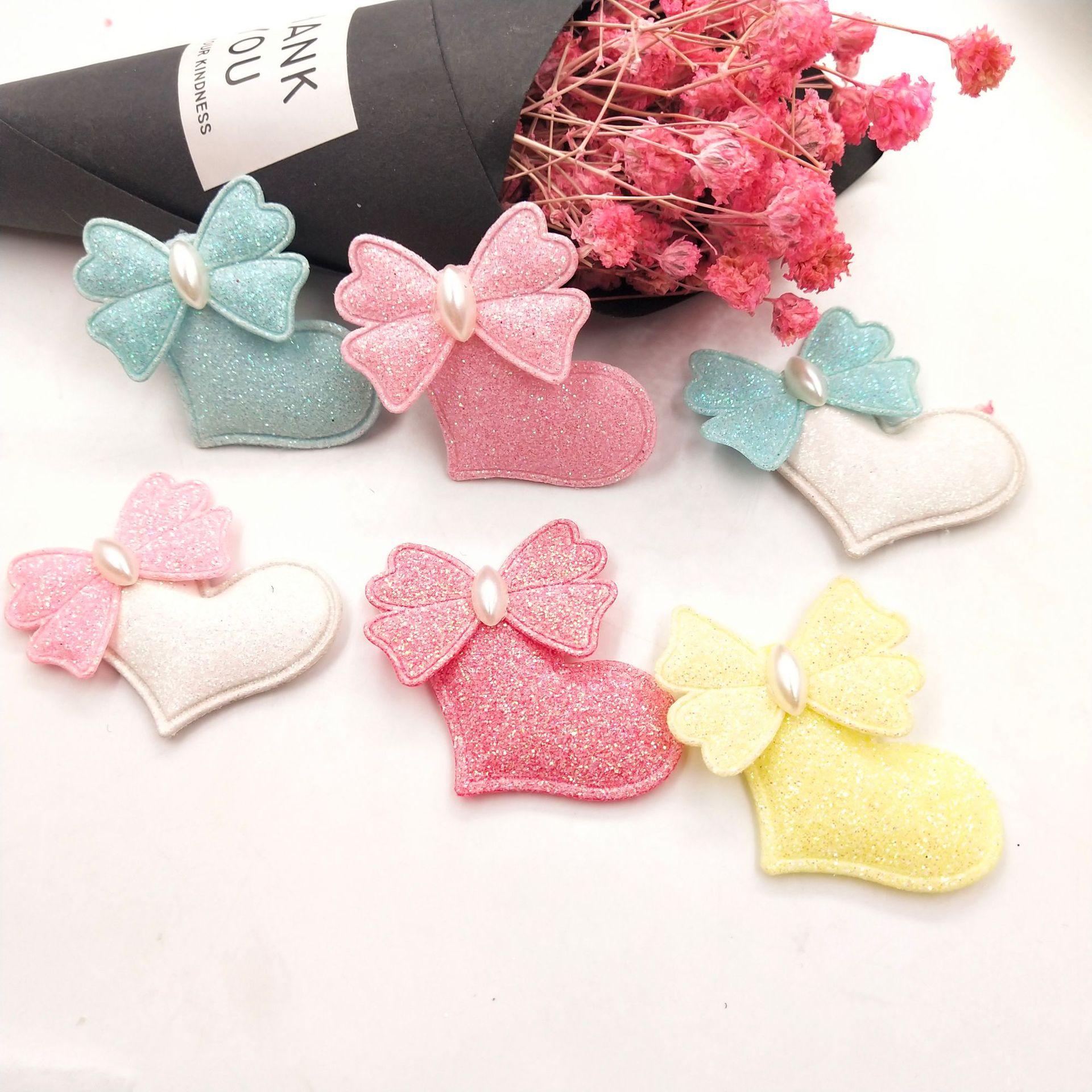 Children's hair accessory pearl heart-shaped