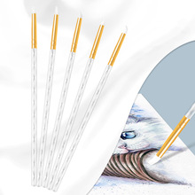 跨境5支透明软陶硅胶笔 泥塑雕刻美甲笔多功能陶泥压痕修饰笔工具