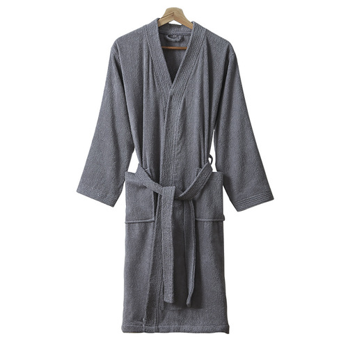 Hotel pure cotton bathrobe spring and autumn towel material pajamas for women long cotton soft absorbent quick-drying bathrobe LOGO