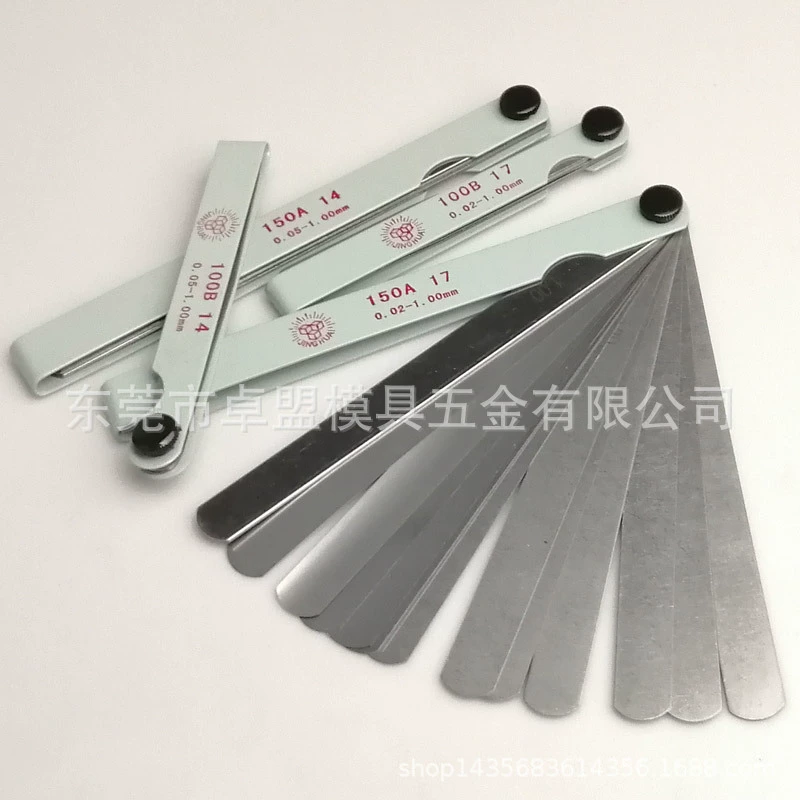 Jinghua Steel Plug Thickness Gauge Set - 100/150/200мм, 14 & 17 Piece Measurement Tool