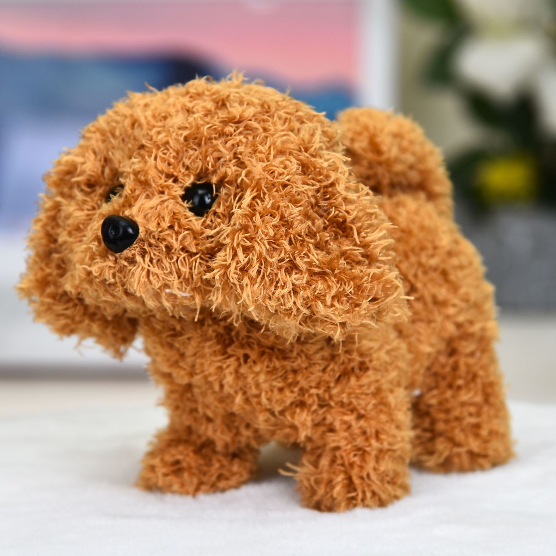 Perro eléctrico de felpa Simulación Perro mascota puede caminar Perro de peluche Niños Amazon Cross-border llamado perro de juguete
