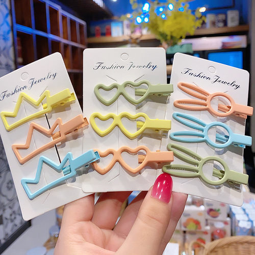 South Korea's Dongdaemun Crown Love Set Hair Clip Children's Simple Bangs Clip Girls Hyuna Internet Celebrity Best-Selling Hair Accessories