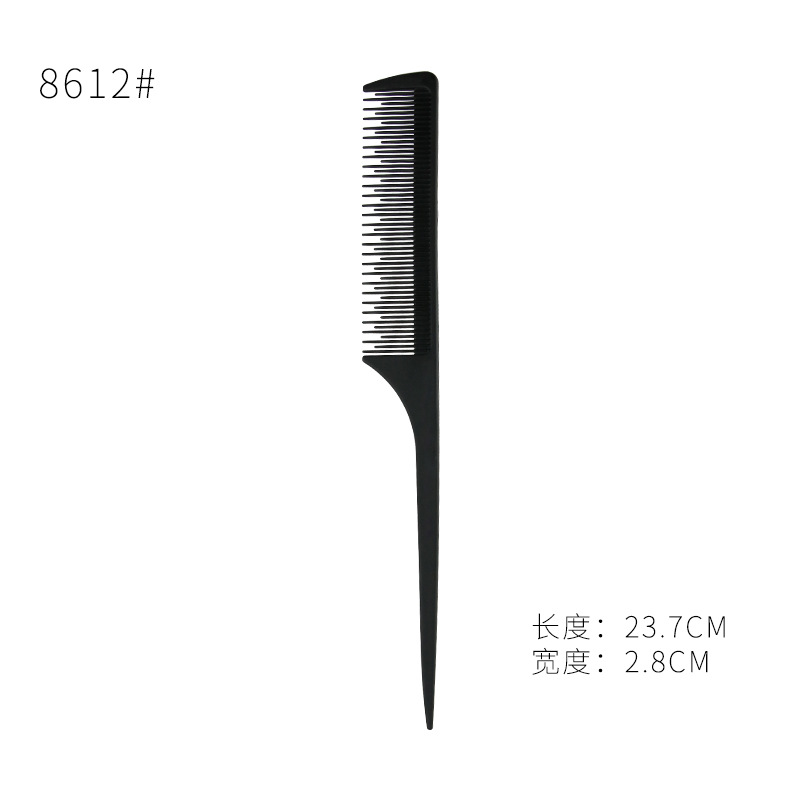 Fiebre del oro de fibra de carbono cubierta Tony peine punta peine de la cola aguja de acero doble cabeza peine peluquería peine de plástico peine del pelo