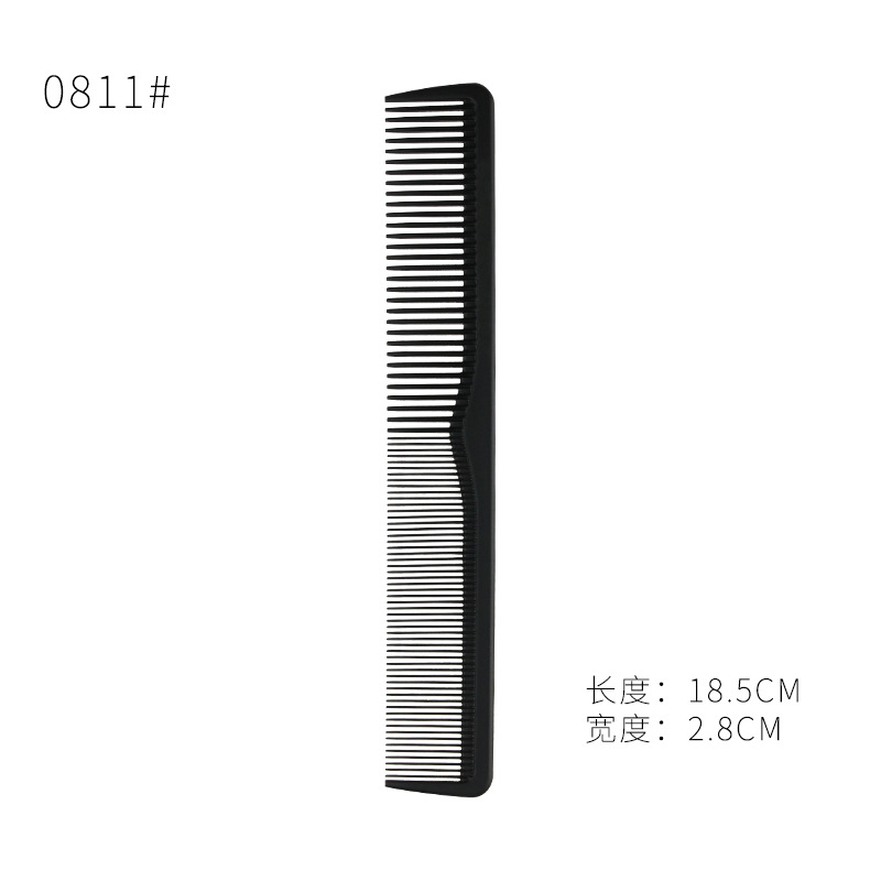 Fiebre del oro de fibra de carbono cubierta Tony peine punta peine de la cola aguja de acero doble cabeza peine peluquería peine de plástico peine del pelo