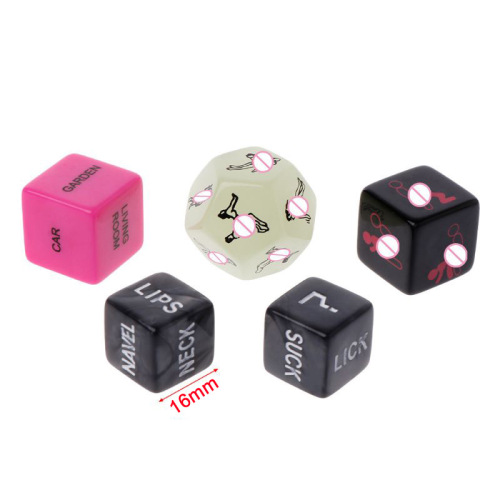 Cross-border supply, English couple dice, men's and women's fun supplies, 5-pack