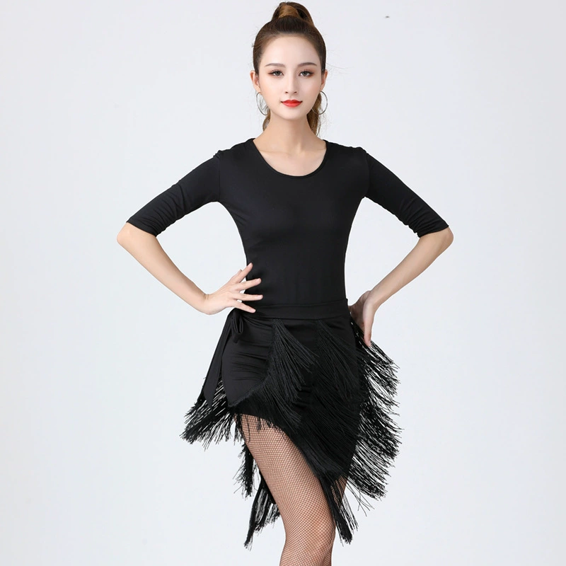 Латинский танец Танцевальная топ Modern Dance Training Power для женщин взрослых, сshort sleeve модели