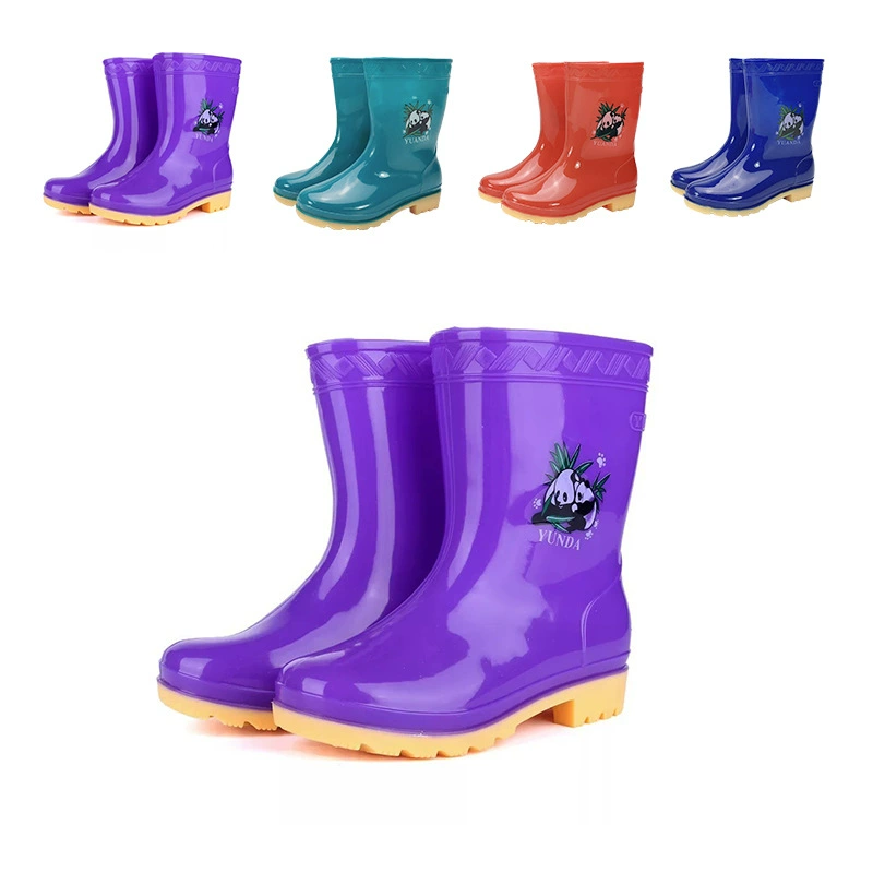 Оптовые поставки детских дождевых сапог из ПВХ, детские Нескользящие резиновые сапоги с героями мультфильмов для детей и студентов, непромокаемая резиновая обувь, резиновые сапоги Jieyang
