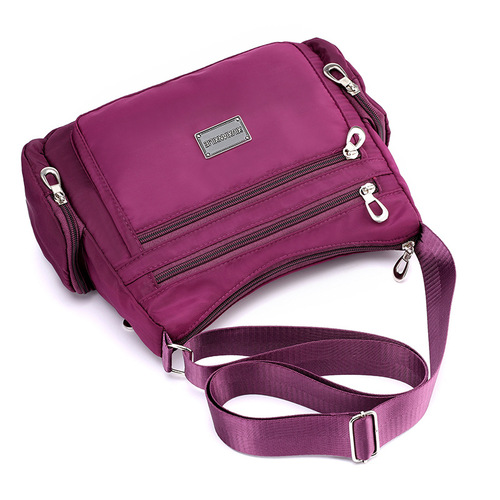  New Multi-layer Shoulder Bag Oxford Cloth Women's Bag Large Capacity Mom Bag Messenger Bag Lightweight Cloth Bag Backpack