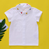 Japanese summer shirt suitable for men and women, T-shirt, with embroidery, with short sleeve