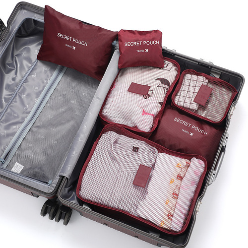 Travel Storage Bag Six-Piece Set Business Shoes Clothing Suit Shoes Underwear Multi-piece Simple Storage Bag