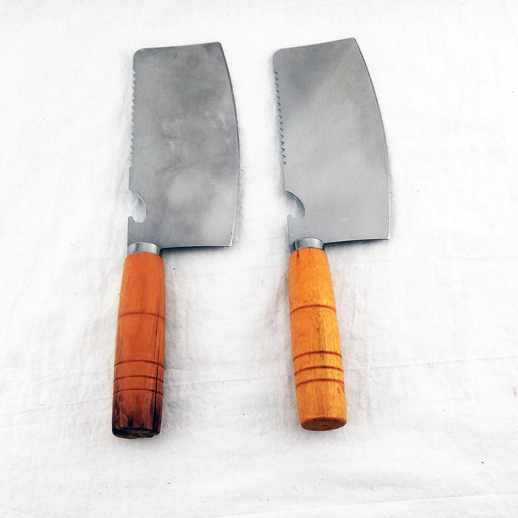 E1244 mango rojo cuchillo de cocina rebanada de carne cuchillo doméstico Yiwu 2 yuanes dos yuanes Tienda Al Por Mayor