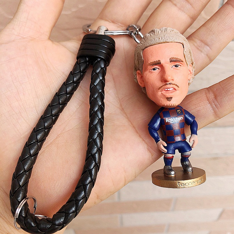 in stock Football Doll Pendant Real Madrid C Ronneymar Salah Messim Bappe Doll Keychain