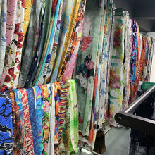 全棉针织梭织缎纹活性数码印花色牢度4级以上棉面料丰富专色12色