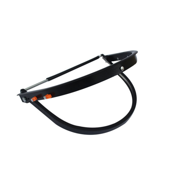 Aluminum bracket protective surface screen thickened PC anti-impact high temperature surface screen head-worn grinding mask need to be equipped with safety helmet