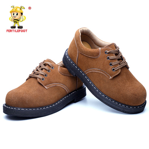 Construction site anti-smash safety shoes Suede protective shoes Wear-resistant breathable work shoes Steel toe-toe labor protection shoes